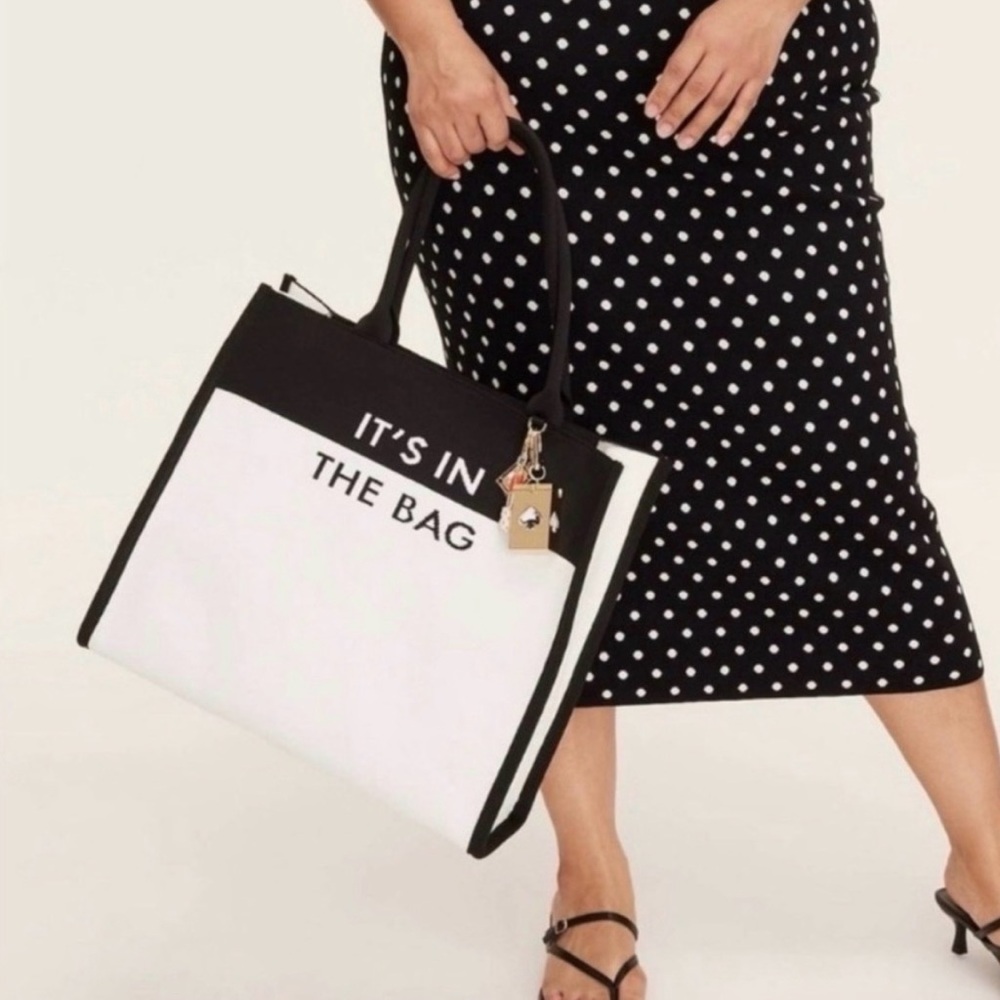 Kate Spade x Target Colorblock Tote White/Black - Picture 2 of 2